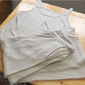 Tranquil & True Lounge Pj Set Ribbed Super Soft Top 3X Pants 2X